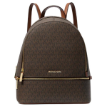 Michael Kors Rhea Signature Logo Kaetud L&otilde;uend Keskmine Seljakott Naiste seljakotid Pruun 35S5GRAB2B-BROWN Basic Set (Bag+Dust Bag)