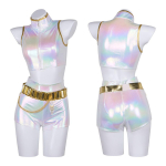 Demonik&uuml;tti Cosplay Kost&uuml;&uuml;m K-Pop Rumizo Yimira V&auml;rviline Laser Laul Kost&uuml;&uuml;m Lavaesinemise Kost&uuml;&uuml;m Children 130 white