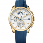 Tommy Hilfiger Decker Valge Sinine Silikoon/Kumm Meeste Kvartsikell 1791353 valge