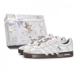 Adidas VL COURT 2.0 Little Fairy Abrasion Resistant Low top Skateboard Shoes Unisex White Pink HQ1802(TeamM-S-BOX) 35⅔