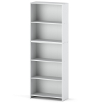Valge Kontoriraamaturiiul 70 CM 5 riiuliga K&ouml;ited M&auml;nguasjad Loft