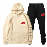 Uus 2-osaline komplekt Akatsuki pilves&uuml;mbolid, prinditud kapuutsid+p&uuml;ksid, dressid, mehed, naised, dressipluus T&auml;navar&otilde;ivad Pullover Sudaderas L