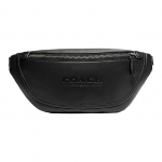 Coach League v&ouml;&ouml;kotid V&ouml;&ouml;kotid Fanny Pack, Ehtne vasikanahast Must Crossbody kott meestele, Vabaaja igap&auml;evane reisimine t&ouml;&ouml;le C2291-JIBLK Basic Set (Bag+Dust Bag)