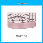 Logitech Wave Keys ergonoomiline juhtmevaba klaviatuur roosa