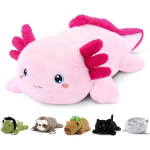 Kaalutud t&auml;idisloom Axolotl Pehme m&auml;nguasi 9,8 tolli 0,8 naela Armas kallistamispadi t&auml;iskasvanutele Kodukaunistuseks J&otilde;uludeks S&uuml;nnip&auml;evaks United States