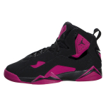 Jordan Air Jordan 7 Cow Leather Comfortable High top Children's Basketball Shoes Teenagers 342774-006 36.5 black