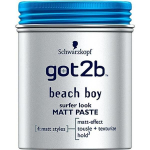 Tekstuuripasta - Schwarzkopf - Got2b Beach Boy - 100 ml - Surfariefekt - Matt viimistlus