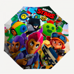 1 tk Brawl Stars teemaline kvaliteetne vihmavari, automaatse avamise ja sulgemisega vihmavari, multifunktsionaalne vihmavari G0811222