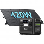 Kaasaskantav toitejaam - FOSSIBOT - F2400 - 2048Wh - 2400W - LiFePO4 koos 420W p&auml;ikesepaneeliga must