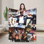 George Michael Muusika Tekk Kvaliteetne Soe Pehme Visketekk Talvine Reisimine Kontor Diivan Tool Voodi Moodne Voodikate 130x150cm