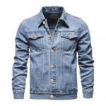 Kevadine meeste teksajakk rev&auml;&auml;ri &uuml;herealine &uuml;hev&auml;rviline mood Mootorratta teksad jakk Slim Fit puuvillane vabaaja mustad sinised mantlid M