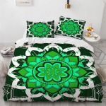 Bohemian voodipesukomplekt Boho lillede tekikott Eksootilise rahvusega padjap&uuml;&uuml;rid kuninganna kuninganna naistele Paari magamistoa kaunistused 135x200cm