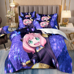 Spy X Family 3D-tr&uuml;kiga anime-tr&uuml;kiga voodikomplekt tekikott padjap&uuml;&uuml;r voodipesukomplekt voodipesu lina tekk kate t&auml;issuurus queen-suurus king-suurus 135x200cm