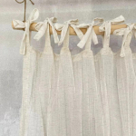 1 tk Naturaalne linane kardin Kortsutatud tekstuur Paeltega kinnituv Vahesein Kortsutatud ruumiekraan Kardin Jaapani stiilis Kodu kaunistus W150xL180 cm&Lace up style valge
