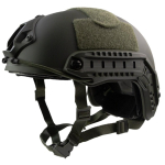 Casco t&aacute;ctico ajustable para actividades al aire libre y entrenamiento deportivo de seguridad black