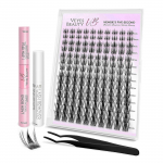 Veyesbeauty Manga Ripsmekobarad Dramaatiline V&auml;limus D&uuml;naamiline Maht N&auml;htamatu Riba Pikaajaline & Korduvkasutatav 140 Kobarat 8-18mm 25-26