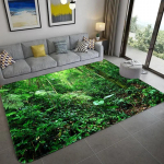 Roheline Mets Puud Lilled Ojad Loodusmaastik 3D Visuaalne Efekt Magamistuba Libisemiskindel P&otilde;randamatt Vannituba Suur Suurus Matt 40cm x 60cm