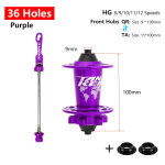 TANKE 120 Click Hub 6 Laagriga MTB M&auml;giratta Rummu Eesmine Tagumine 28 32 36 Ava QR L&auml;bi-telg Vahetatav Ketaspiduriga Jalgrattarummu HG 36H Purple QR-TA F