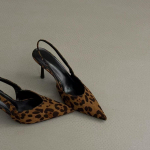 Suvised Disaineri Terava Otsaga Leopard Mustriga Naiste Kontsad Sandaalid Slingback Sandaalid Kitten Peo Tantsu Naiste Stiletod sandalias de mujer 35 leopardimustriline v&auml;rv