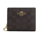 Coach Snap 11 Kuldne Logo N&ouml;&ouml;pkinnitusega Kaetud L&otilde;uendrahakott Naiste rahakott P&auml;hklipruun Must CW789-IMXAQ Gift Box Sets (Basic Set+Black Box) gray