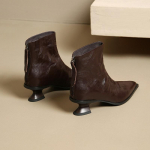 S&uuml;gis Talv Vintage Terava Ninaga Naiste Pahkluusaapad L&uuml;hikesed Strange Kontsaga Kingad T&auml;navastiil Peo Slim L&uuml;hikesed Botas Mujer 35 pruun