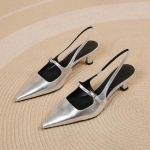 Uued kevadised naiste slingback kingad Terava ninaga Stiletto rihmikud Naiste seksikad kleidipeo Naiste k&otilde;rged kontsad K&otilde;rged kontsad 35 h&otilde;be