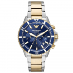 Emporio Armani AR11362 Kronograaf Sukelduja Kahev&auml;rviline Meeste K&auml;ekell 43mm kuld