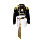 Cosplay kost&uuml;&uuml;m lastele Must Kuldne litritega lavakost&uuml;&uuml;m K-POP iidoli esinemiskleit Laste t&uuml;drukutele 130 black