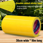 Kollane kahepoolne kleepuv putukat&otilde;rjetape rull Caterpillar Catching Barrier Tape aia puude kahjurit&otilde;rjeks roomavate putukate, sipelgate, koide vastu 30cm*10m black