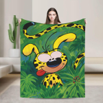 Marsupilami pehme tekk Laste flanellist visketekk diivanile, toolile, diivanile, voodile Pehme soe disain Kvaliteetne voodikate Kingitus Size: 130*170cm, Weight: 230 GSM