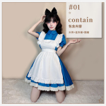Printsess Alice p&otilde;genemas Sinine kleit Neitsekleit Neitsiten&auml;itus Halloweeni kost&uuml;&uuml;m Pastoraalne Lolita XXXL gray