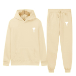 2026 Kevadtrend Br&auml;nd Klassikaline Suure Armastuse Tr&uuml;kiga Meeste ja Naiste Sama Paarihoodie Komplekt XXL beige