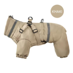 Uued koerariided Talvised soojad kombinesoonid V&auml;ikesele keskmisele koerale Jumpsuit Jakk Paksenatud polsterdatud mantel rihmaga Reguleeritav Helkur (as the picture,XS) gray