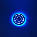 VW 11cm 5D LED-i jaoks Volkswageni VW logo valgusti, esiv&otilde;re logo valgusti, sobib CC/Golf/Passat/Jetta/Polo/Magotan pagasiruumi vngk10 blue