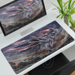 Suur hiirematt M&auml;ng Monster Hunter Wilds Hiirematt XXL Looduslik Kumm Klaviatuurimatt Kontorilaua Matt Arvutim&auml;ngude Tarvikud 50cmx100cm