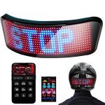 LED kiivri kuvar Mootorrattakiivri hoiatustuli &Ouml;ine s&otilde;it DIY RGB Jalgrattakiivri tagatuli APP-iga programmeeritav LED-ekraan must