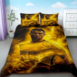 Cristiano Ronaldo tekikate Jalgpall CR7 Voodipesukomplekt Mugavaks ja Hingavaks Magamistoaks Ventilaatori Kingitused Suur (Queen) Kuninglik AU Single 140*210cm/55x83in 3pcs