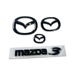 Plastikust auto esipagassi embleem Tagumine saba &uuml;mberehituse kaunistus Mazda 3 6 CX-4 CX-5 Rooliratta embleem 3D vahetatav kleebis