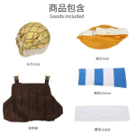 Usoppi Cosplay T&auml;ielik Kost&uuml;&uuml;mikomplekt, One Piece Anime Piraadi Riietus S valge