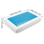 Jahutav geeliga m&auml;luvahust kaelapadi 60*40*12cm Gel Pillow blue