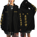 Meeste Naiste Tokyo Revengers Anime T&otilde;mblukuga Kapuutsiga Dressipluusid Manga Pullover S white