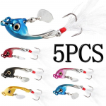 Jigid kalap&uuml;&uuml;gi landid uppuvad metallist lusikad mikro jigging s&ouml;&ouml;t kolm konks Merevee magevee kalap&uuml;&uuml;k