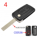 Auto v&otilde;tme kaugjuhtimispuldi klappv&otilde;tme korpus Peugeot 308 207 307 3008 5008 807 jaoks Citroen C2-C6 C8 jaoks null must