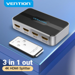 Vention HDMI l&uuml;liti 3 in 1 Out HDMI splitter infrapuna kaugjuhtimispuldiga PS4 s&uuml;learvuti HDTV l&uuml;liti 3 pordiga 4K HDMI adapter 3 in 1 out hall