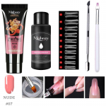 Poly Extention Gel Set Nail Art Clear Camouflage v&auml;rviline k&uuml;&uuml;neotsa vorm Crystal UV geel k&uuml;&uuml;negeel