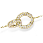 Les Tr&eacute;sors De Lily [L7046] - Bracelet Plaqu&eacute; or 'Sissi' blanc dor&eacute; - 18x13 mm kuld