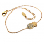 Les Tr&eacute;sors De Lily [P8168] &ndash; roosakuldne valge 'Ananass' terasest k&auml;ev&otilde;ru - 12x6 mm valge