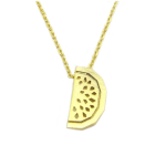 7bis [Q6167] - k&auml;sitsi valmistatud kullast kaelakee  Arbuus  - 14x7 mm kuld