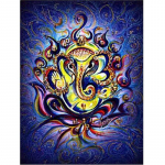 Teemanttikandid Ganesha India Buddha teemantmaal ristpistes 20X30CM