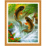 N&auml;put&ouml;&ouml; T&auml;ielik teemant Loom ise Teemantmaal Kala h&uuml;ppamine 3D puur Teemantiikoon T&auml;ielik k&auml;sit&ouml;&ouml; 20X30CM